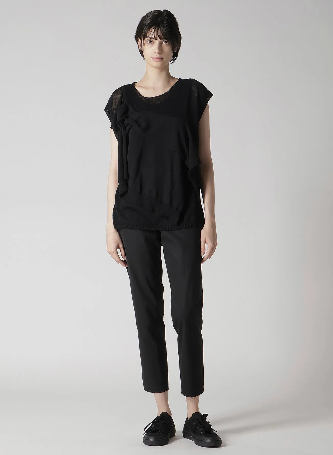 10G14G PLAIN STITCH DRAPED FRENCH SLEEVES PO