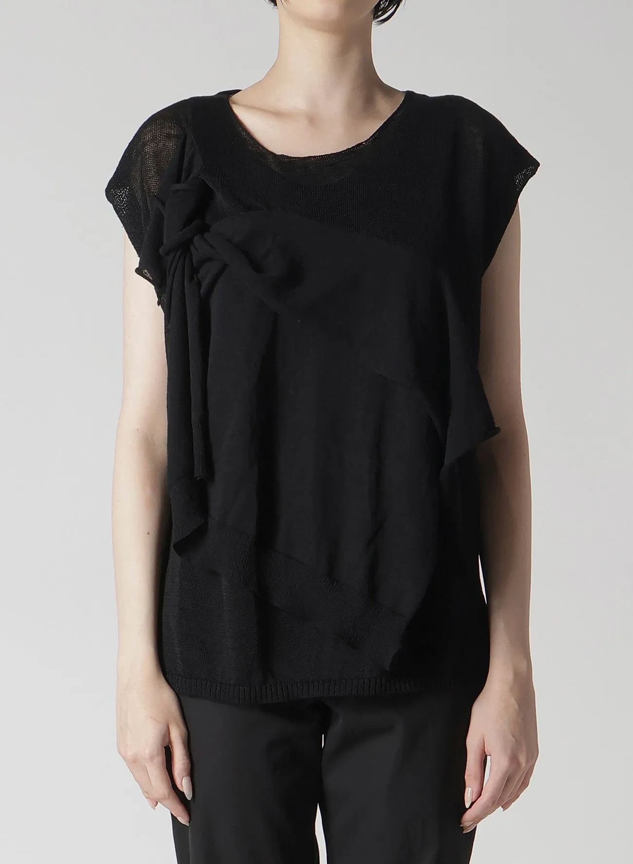 10G14G PLAIN STITCH DRAPED FRENCH SLEEVES PO