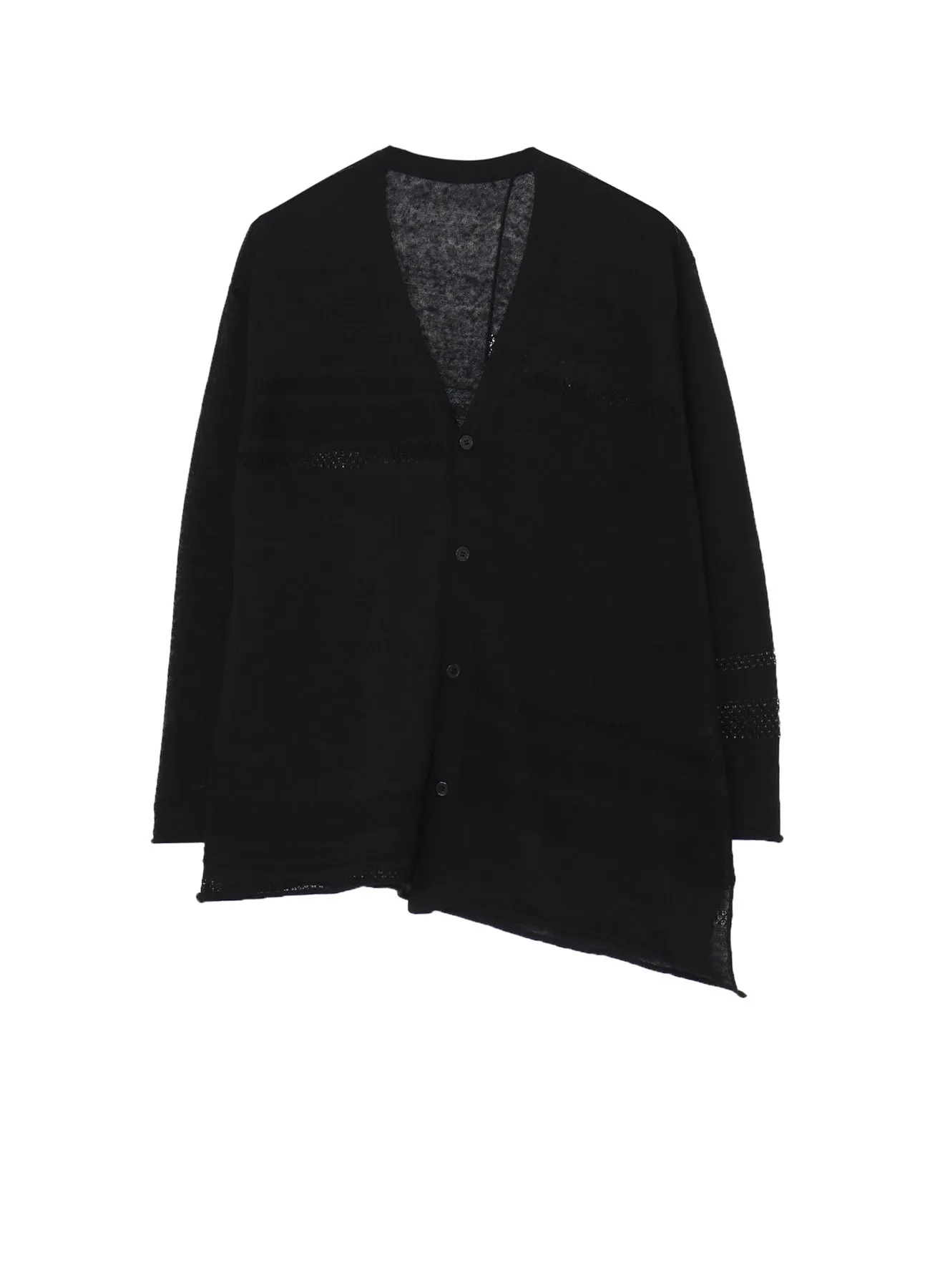 12G 2P STRIPE PANELED CARDIGAN