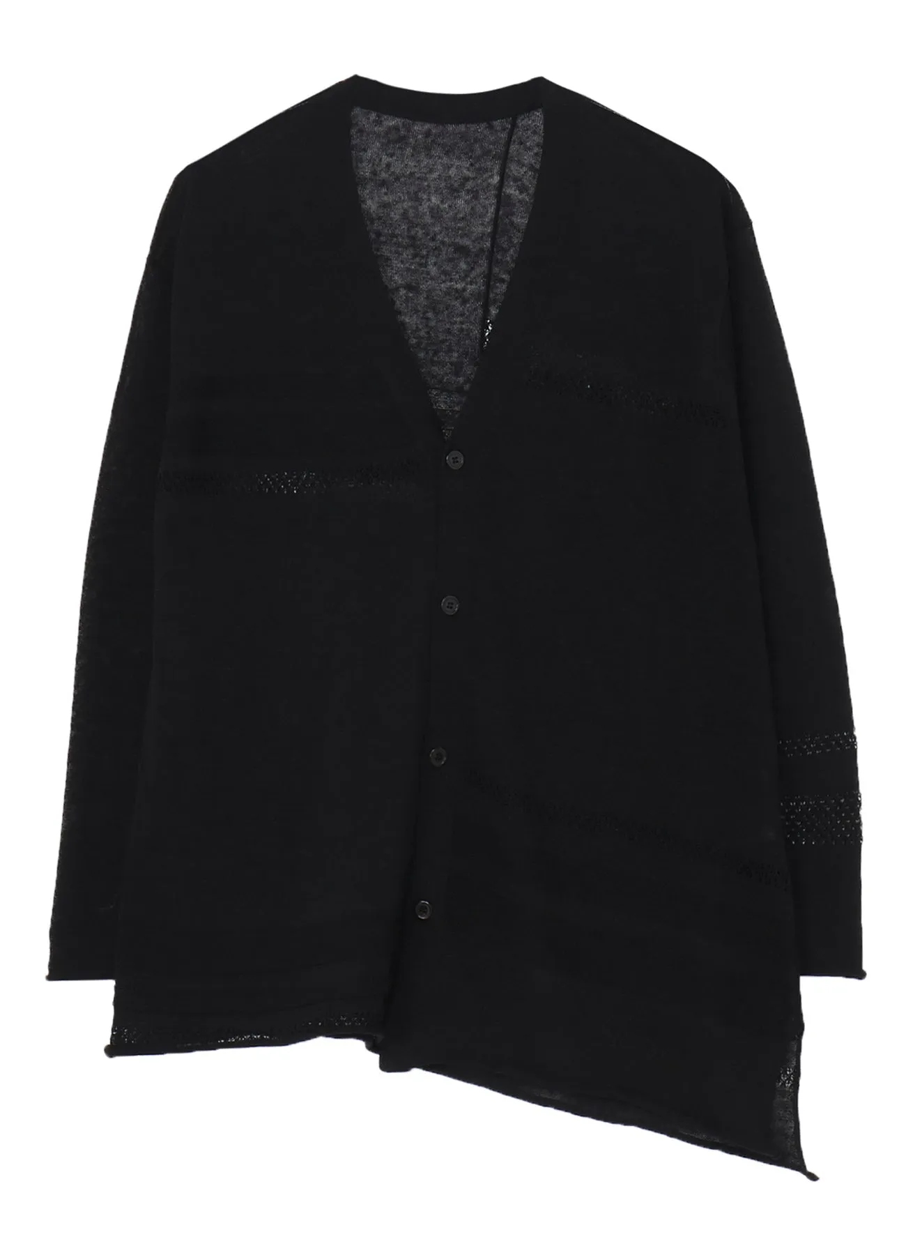 12G 2P STRIPE PANELED CARDIGAN
