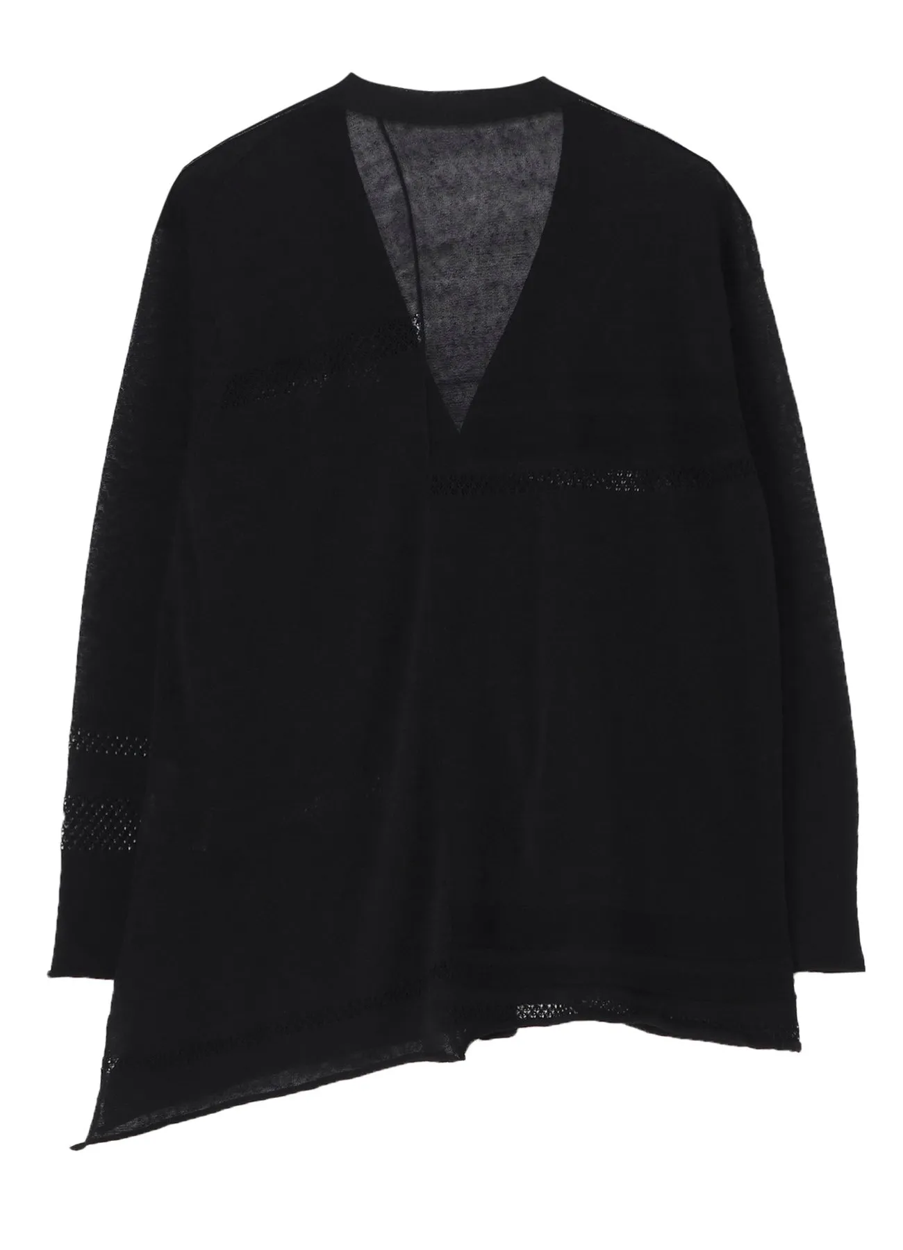 12G 2P STRIPE PANELED CARDIGAN