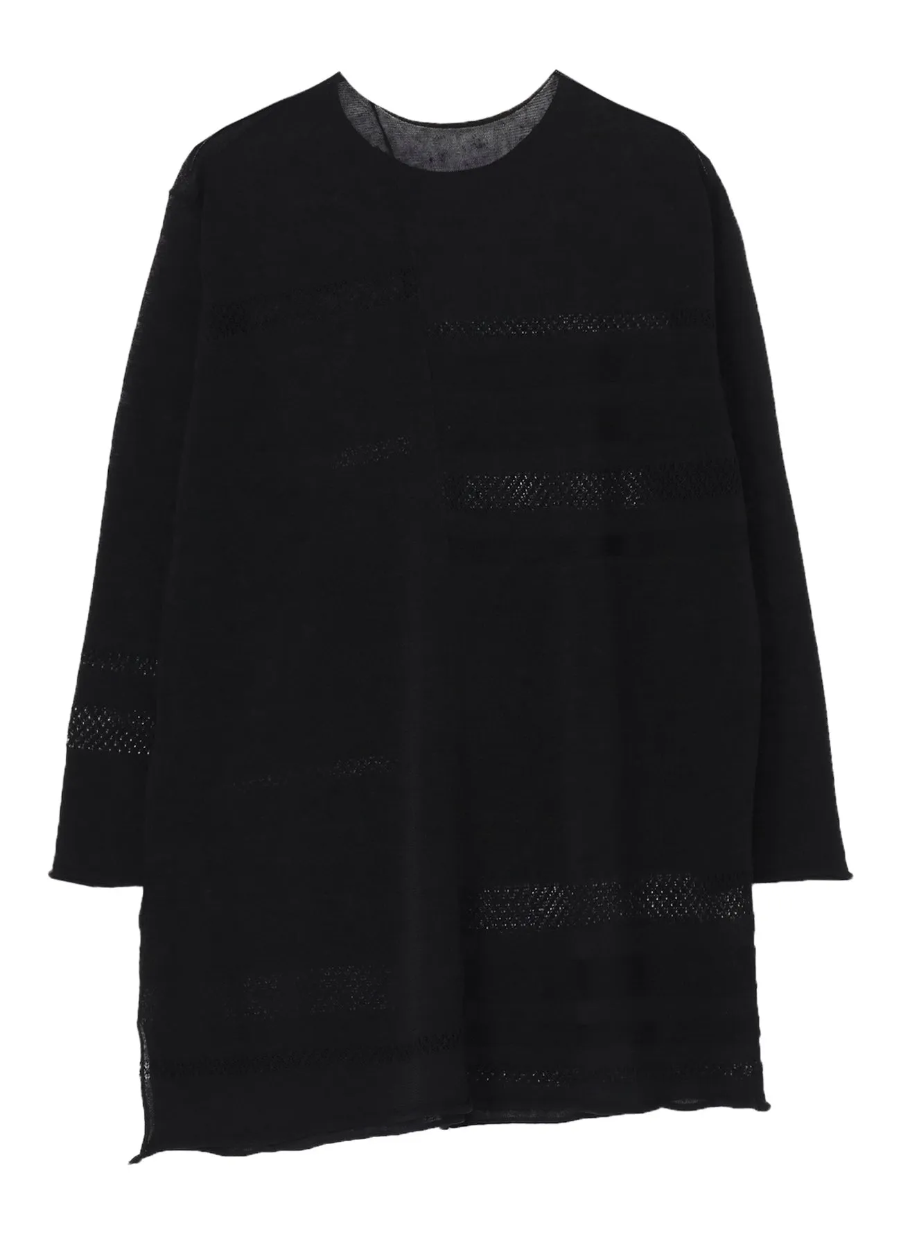 12G 2P STRIPE PANELED SWEATER