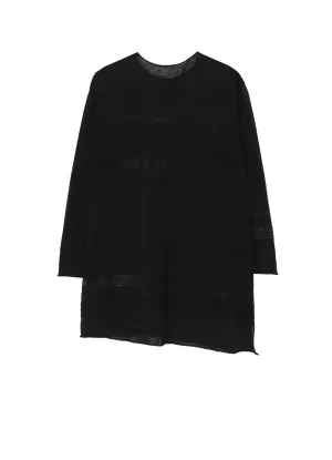 12G 2P STRIPE PANELED SWEATER