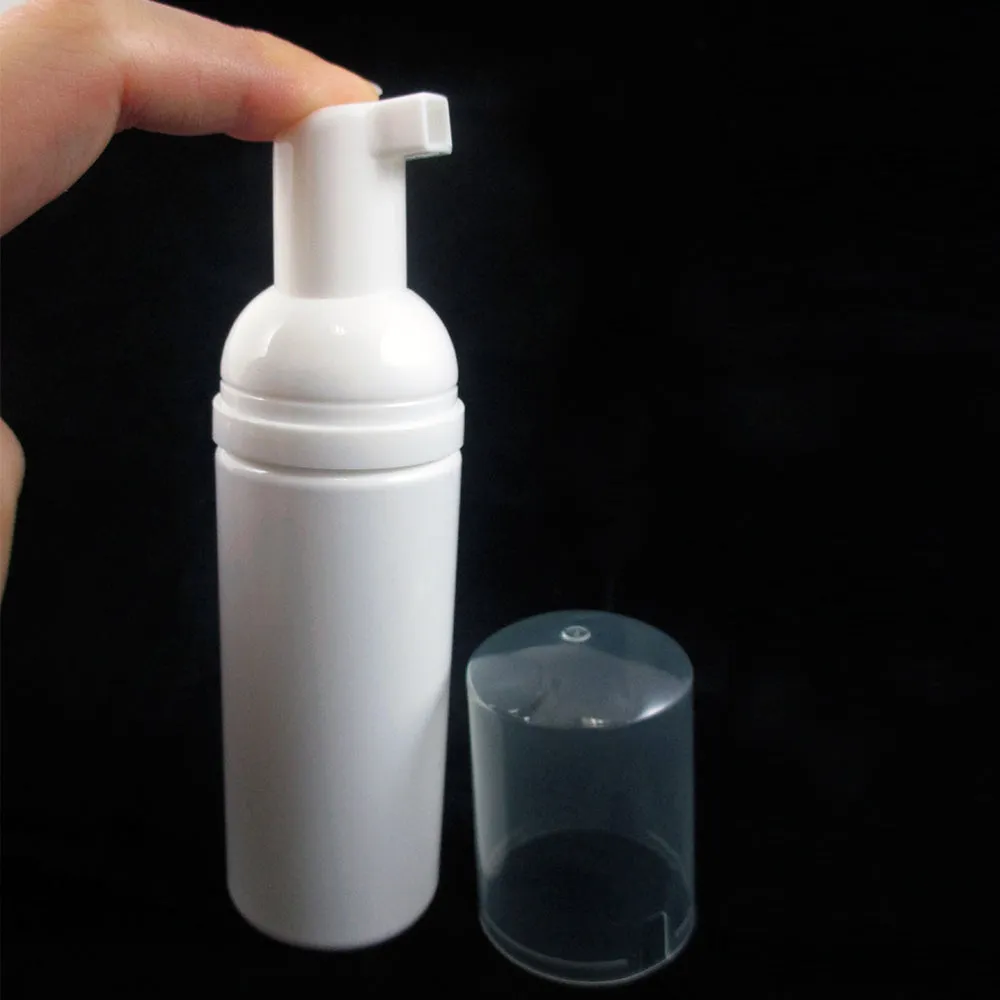 48 Foam Pump Bottles White Plastic Refillable Travel Mini Soap Dispenser 1.7 Oz