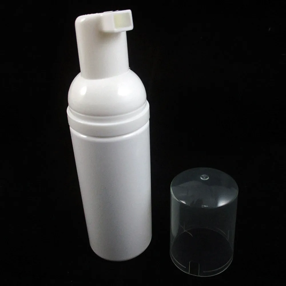 48 Foam Pump Bottles White Plastic Refillable Travel Mini Soap Dispenser 1.7 Oz