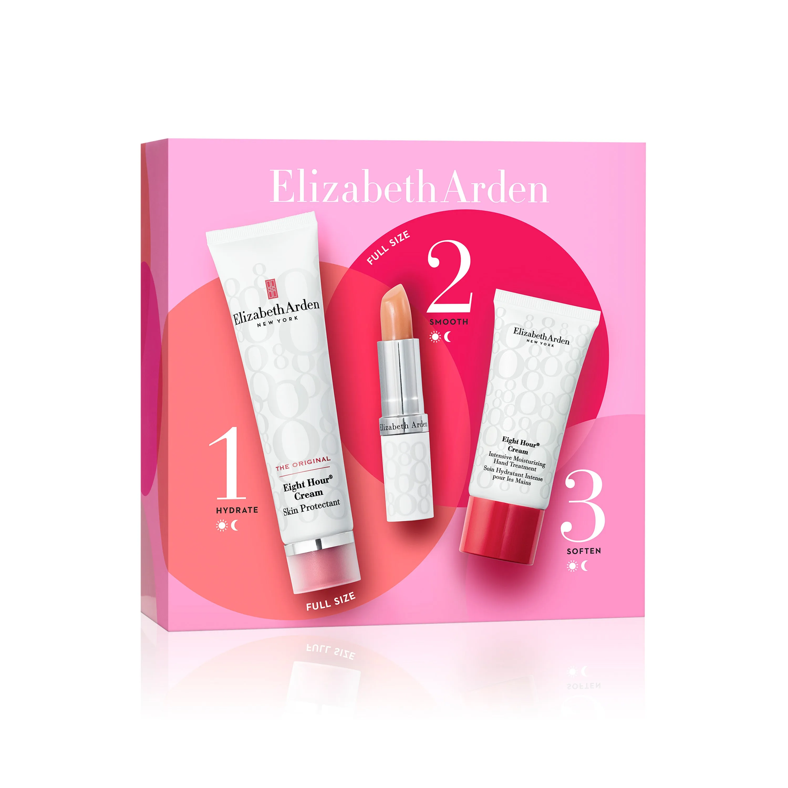 Coffret Trio Eight Hour Cream, Soins Essentiels Nourrissants, Multi-Usage, Baume Original 50ml