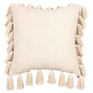Cushion Natural Joshua Tassel 55 x 55 cm