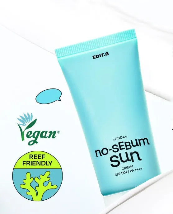 EDIT.B Sunday No Sebum Sun Cream 50ml SPF50  PA    