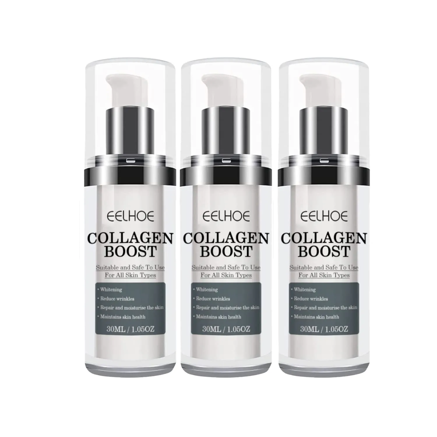 EELHOE Women Collagen Boost Anti-Aging Serum Collagen Booster for Face with Hyaluronic Acid Unisex Collagen Facial Cream