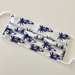 Face Mask - Navy Palms