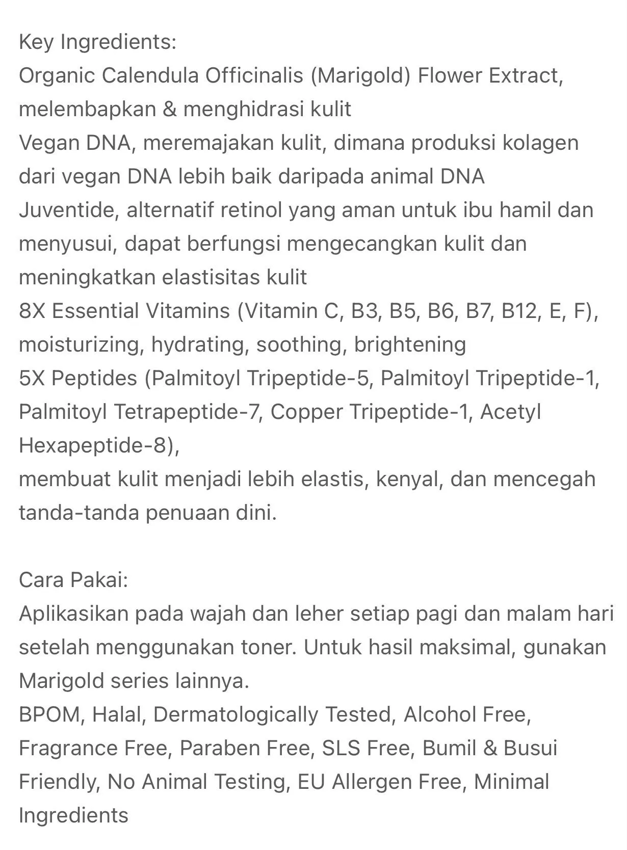 NPURE Marigold anti-Aging Youth Defense Face Serum / Anti Aging Serum / Serum Wajah Anti Aging Flek Hitam