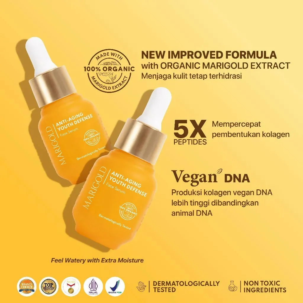 NPURE Marigold anti-Aging Youth Defense Face Serum / Anti Aging Serum / Serum Wajah Anti Aging Flek Hitam