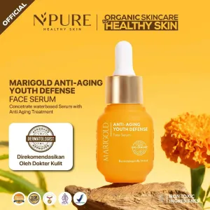 NPURE Marigold anti-Aging Youth Defense Face Serum / Anti Aging Serum / Serum Wajah Anti Aging Flek Hitam