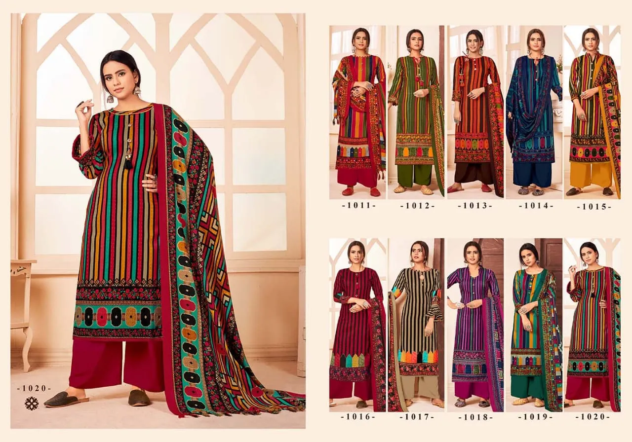 Refreshing Trendz Presents Itrana Pure Pashmina Printed Fancy Designer Salwar Kameez