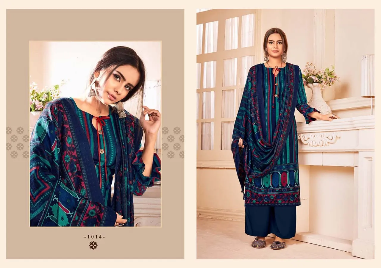 Refreshing Trendz Presents Itrana Pure Pashmina Printed Fancy Designer Salwar Kameez