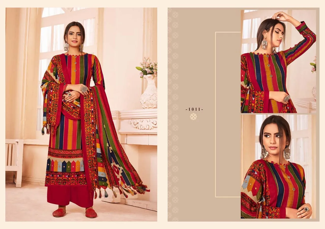 Refreshing Trendz Presents Itrana Pure Pashmina Printed Fancy Designer Salwar Kameez
