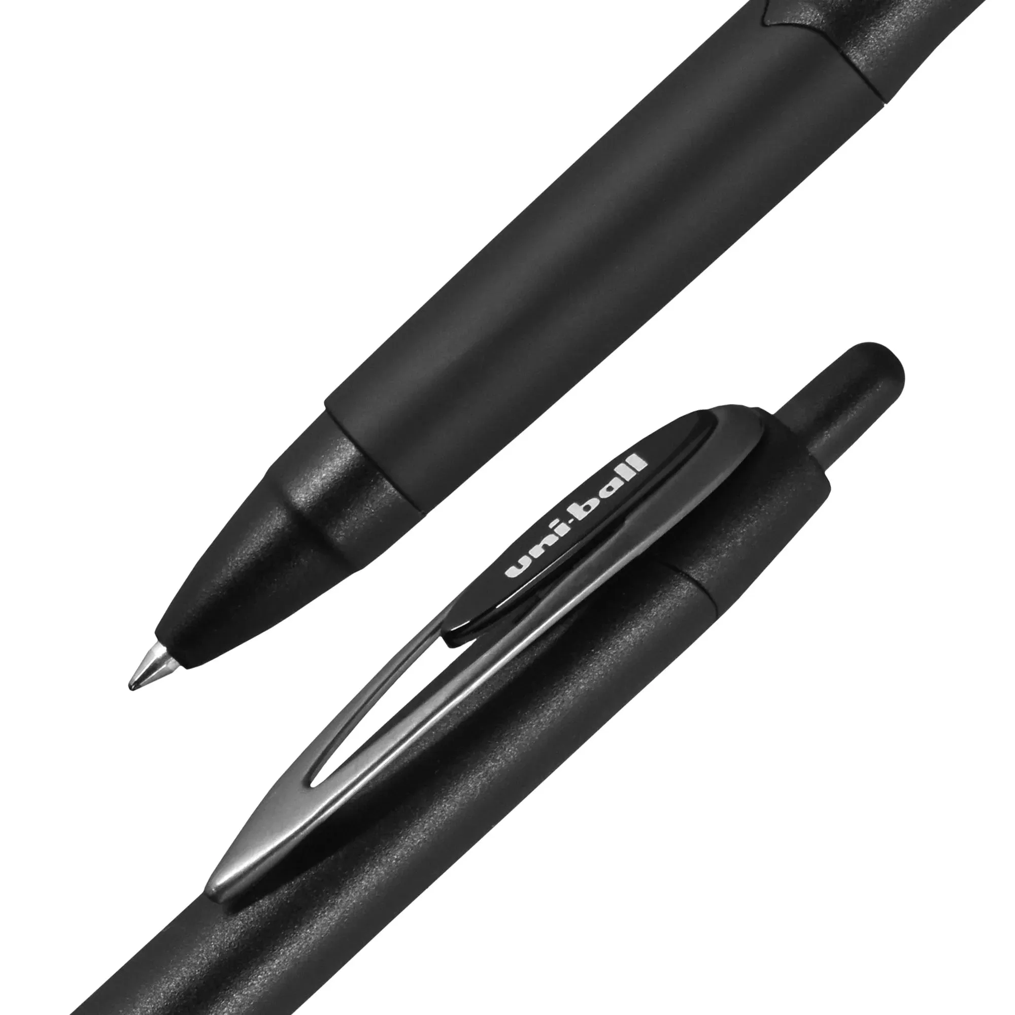 Uniball 207 Plus  Retractable Gel Pens, Medium Point (0.7mm), Black Ink, 4 Count